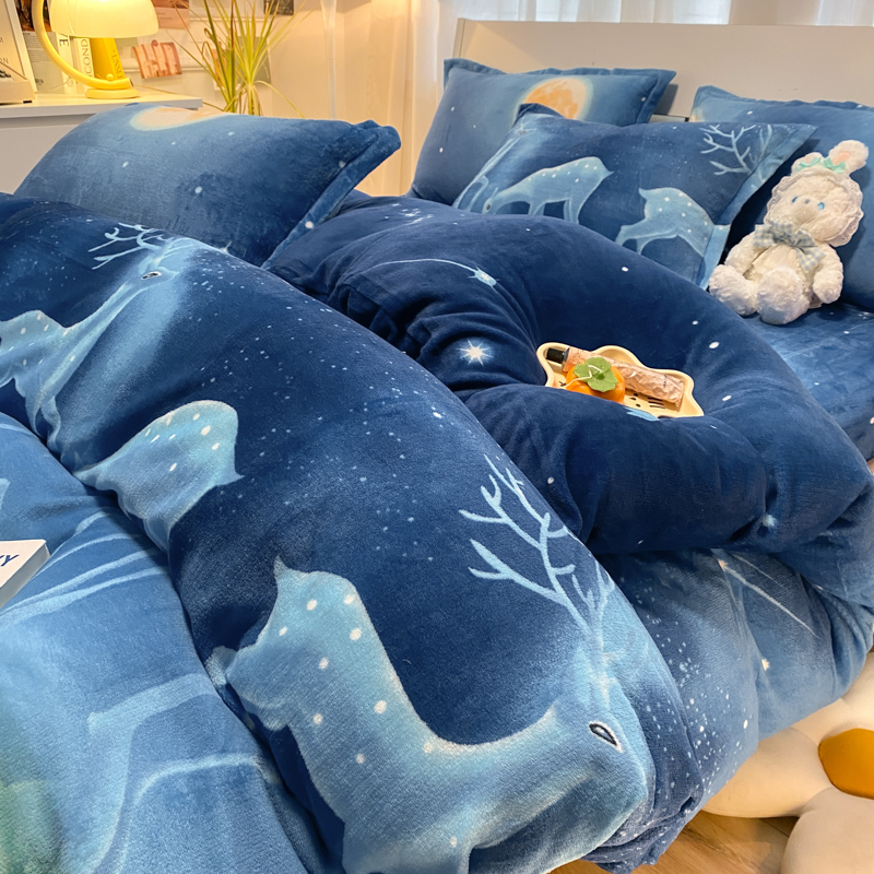 【小扬优选】法兰绒被套单件牛奶绒单人冬季加绒加厚双面珊瑚绒被