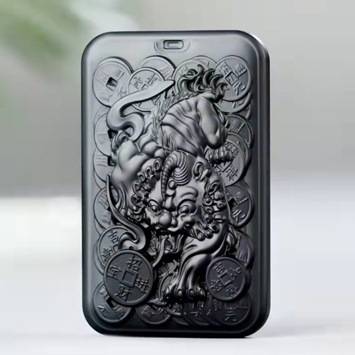 和田玉聚墨霸王貔貅吊坠牌子皮休玉吊坠男女玉石财源广进有色差