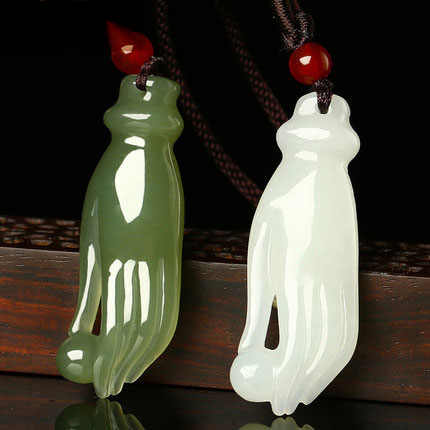 天然新疆和田玉佛手吊坠青玉白玉掌上明珠玉佩男女款玉石饰品