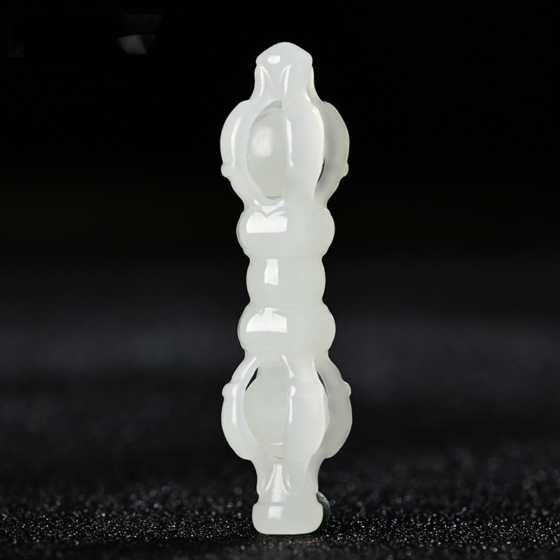 天然和田玉金刚降魔杵天然白玉吊坠男士女项链玉佩玉石玉器挂件