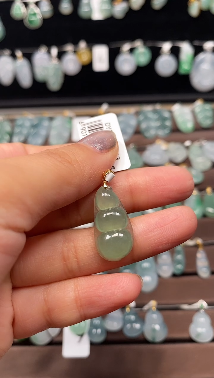【闪购商品】翡翠颈饰18K金镶嵌2