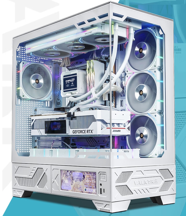 AMD 锐龙 9800X3D+X850-a吹雪 瓦尔基里VK03触摸屏白色海景房主机