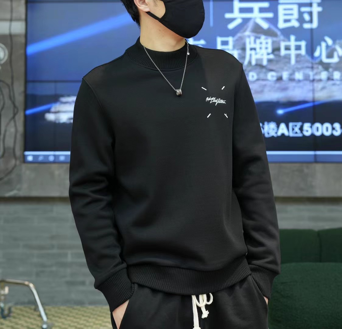 卫衣男秋冬2023新款时尚宽松半高领加绒保暖柔软亲肤打底衫男士潮