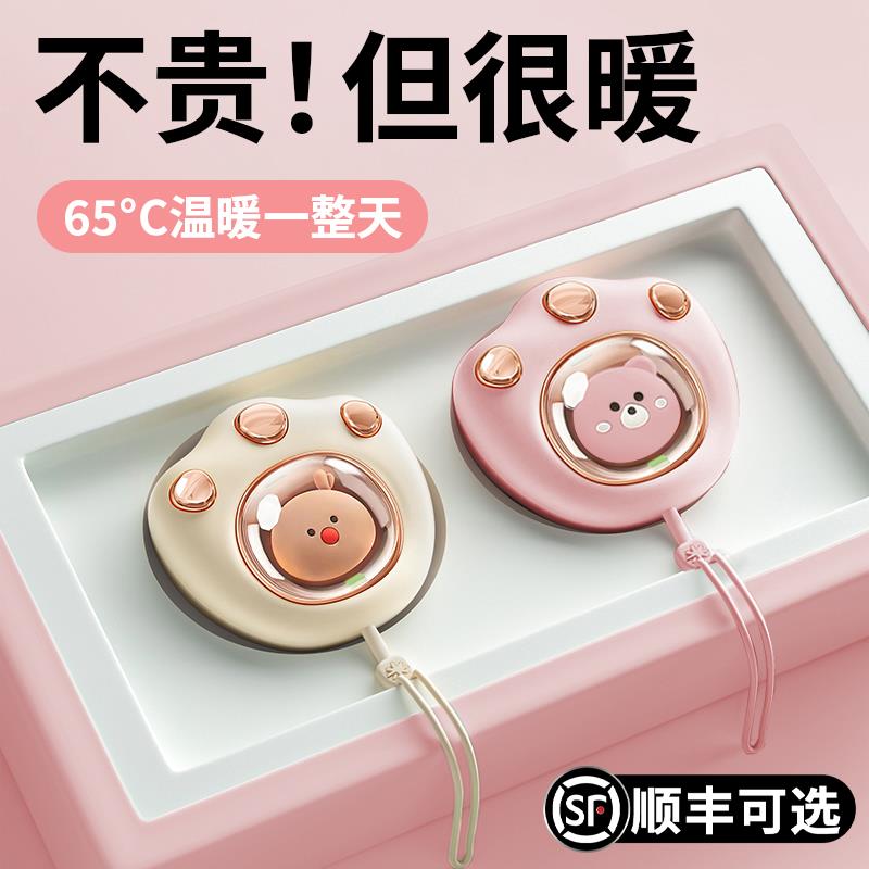 暖手宝女生新款迷你猫爪学生儿童手握式暖手宠袋冬天可充电款小随