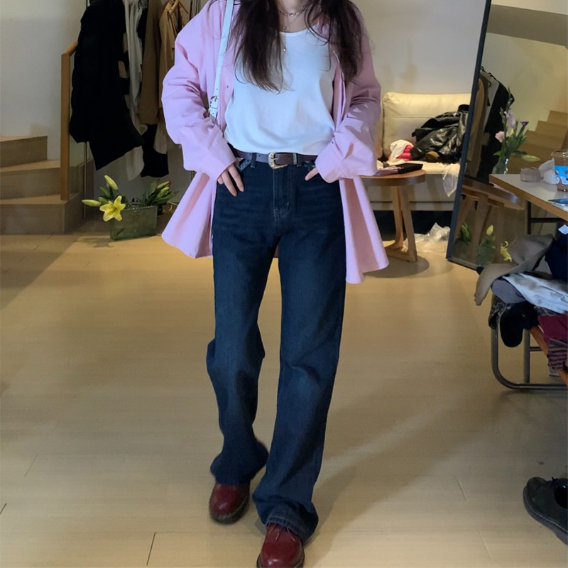HHYB Hello【1.9专场】Q930复古洗水橄榄绿微喇撕边辣妹牛仔裤