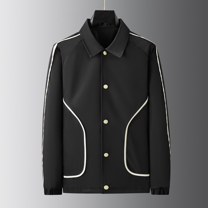 【利得】新款男士休闲工装立领夹克加肥加大码胖子宽松运动外套