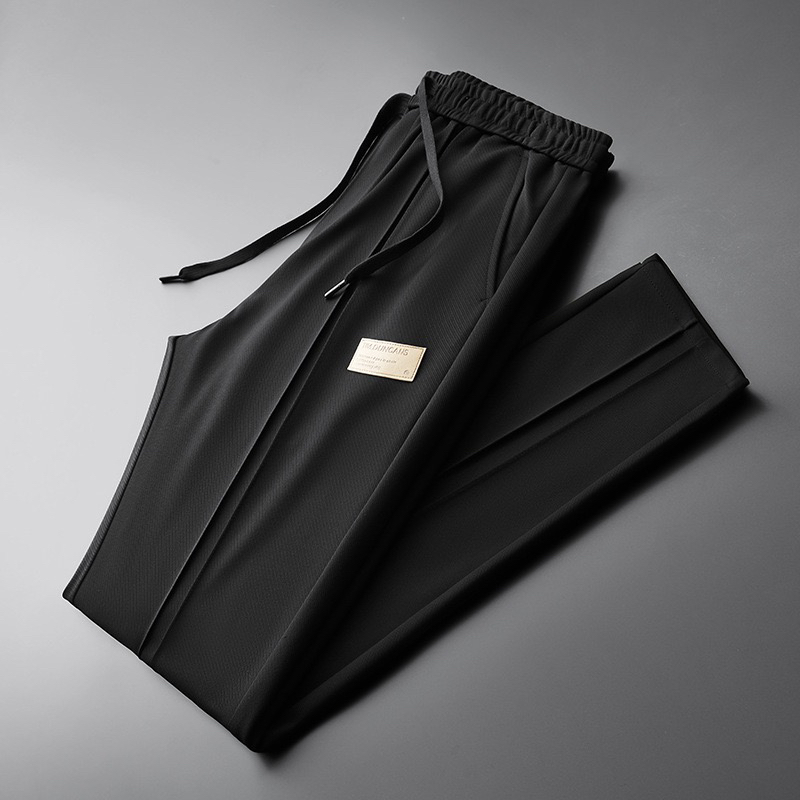 2023年秋季新款男士加肥加大码松紧腰运动休闲裤男胖子宽松直筒裤