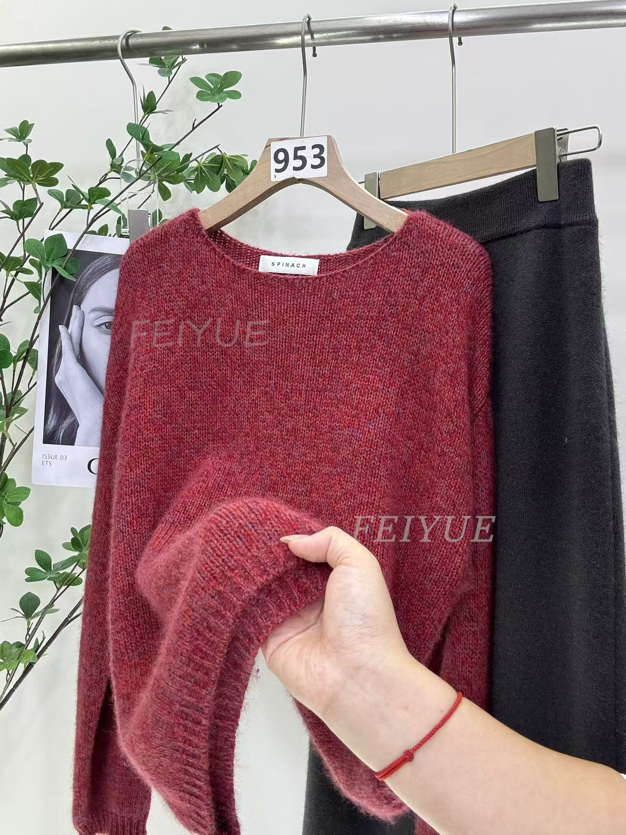 【2025新款】长袖花纱毛衣女新款韩系慵懒风针织衫上衣百搭气质