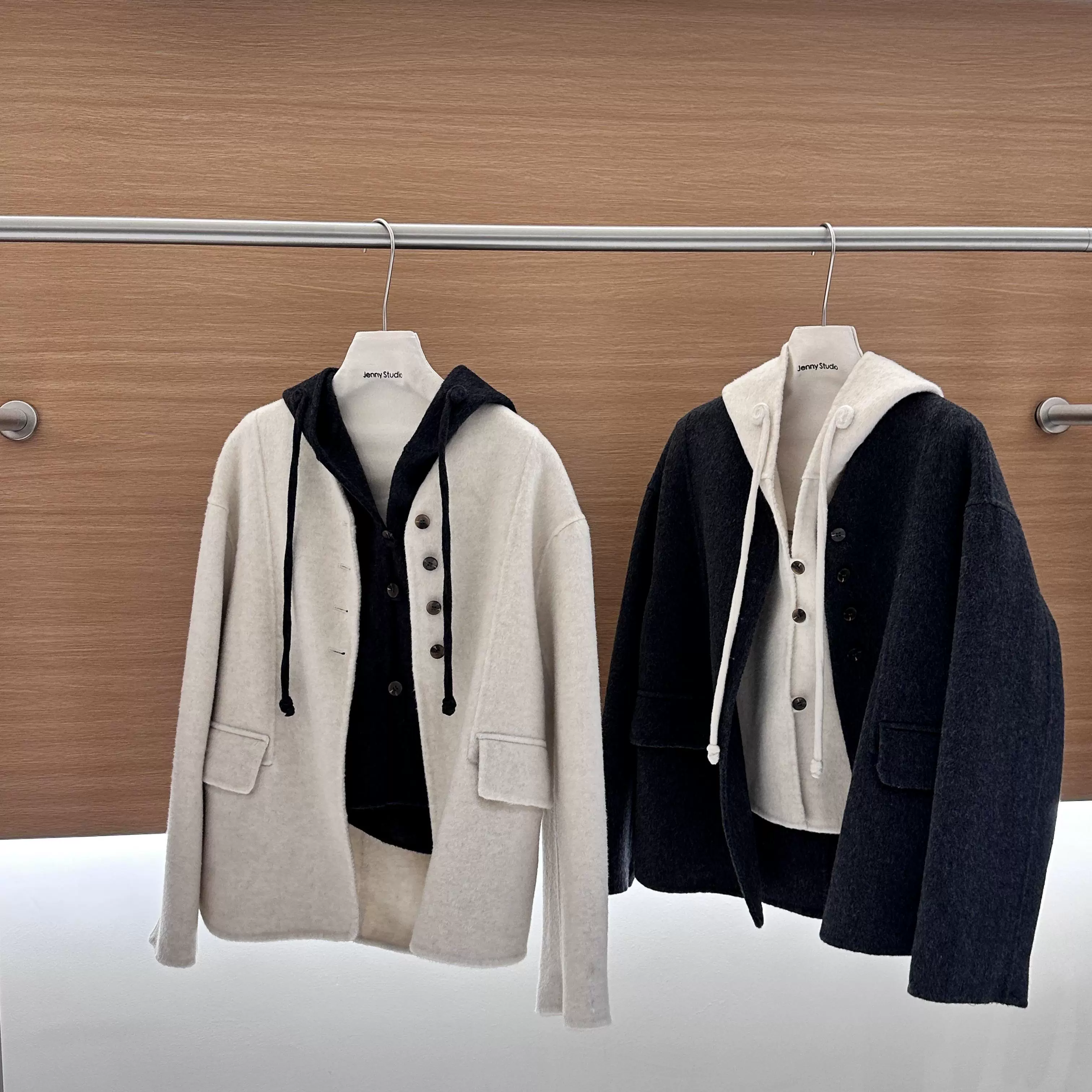 【马甲两件套】专柜品质！高端双面天丝羊毛大衣!2913