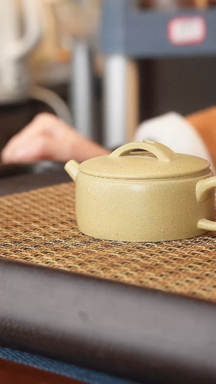 【闪购商品】紫砂茶壶胡秀萍本绿光素大口汉瓦150cc