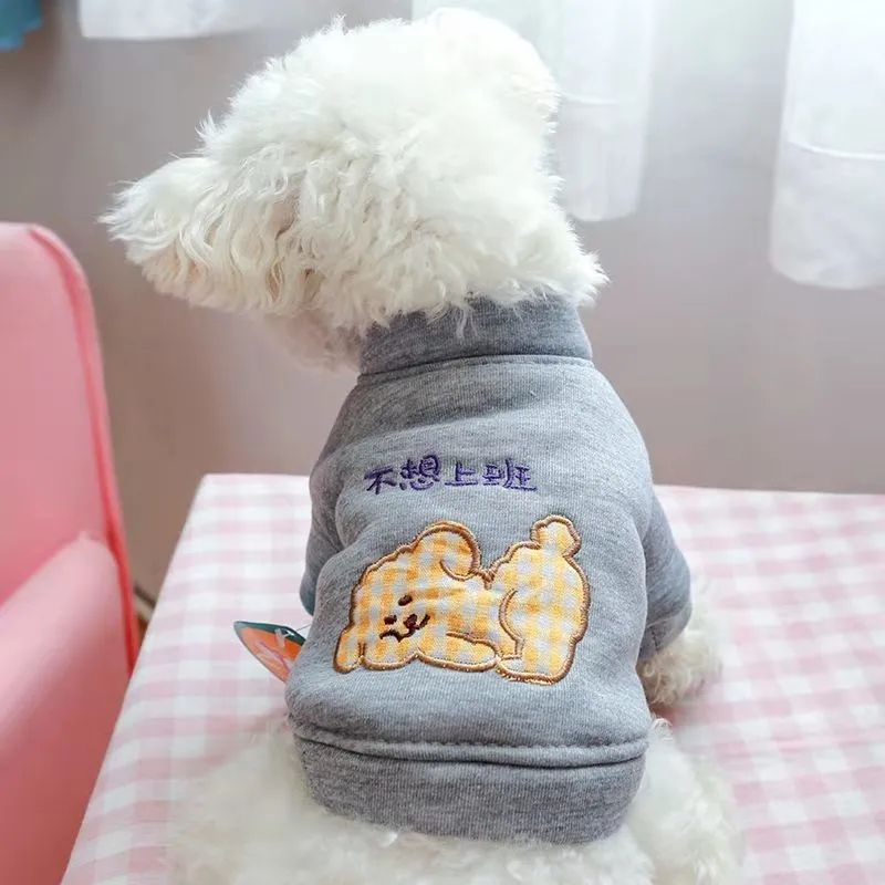 加绒宠物衣服泰迪博美猫咪比熊狗狗春秋冬装厚款幼犬搞笑可爱卫衣