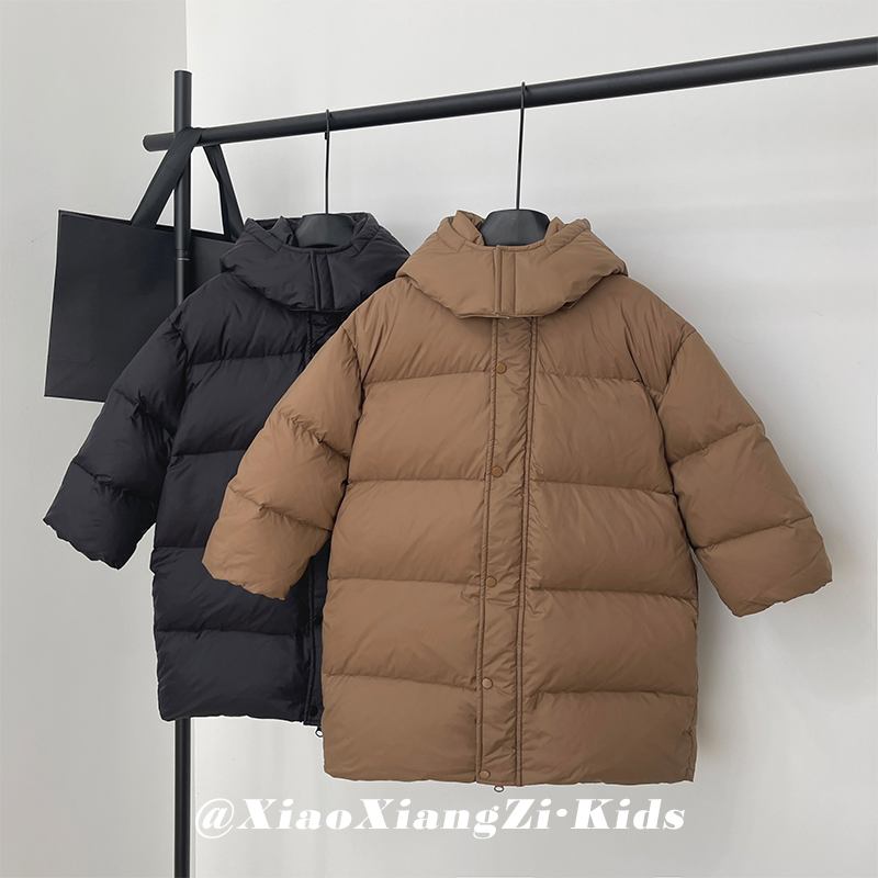 【娜姐】冬装儿童韩版时尚简约两色休闲保暖连帽羽绒服YY9245