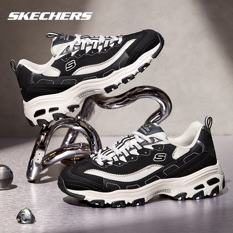 【冬季新品珠珠熊】斯凯奇官方女鞋小香风潮流厚底运动老爹鞋149463