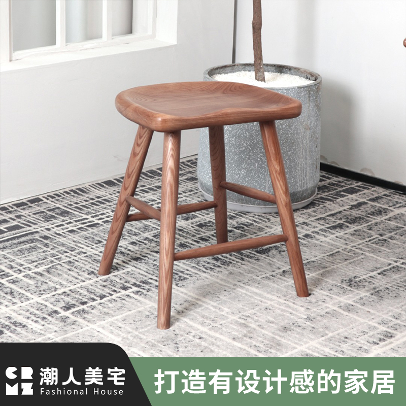 【云朵凳】矮吧凳实木吧凳高颜值吧凳北欧餐厅凳子家用备用凳创意