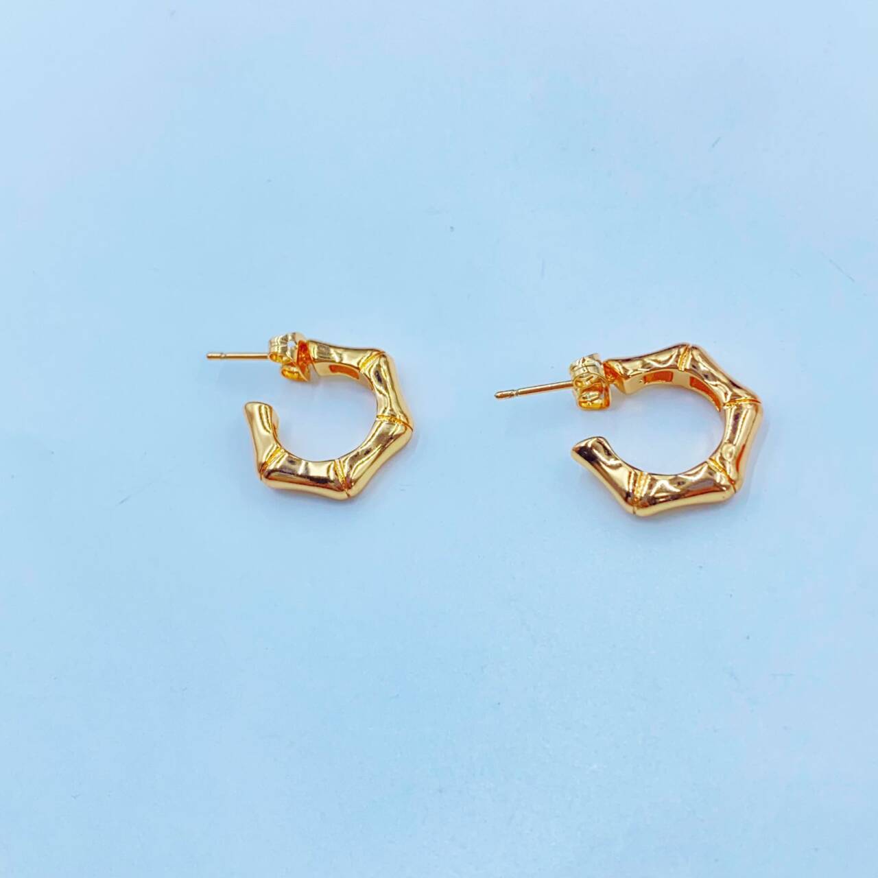 916 高配黄色竹节耳钉多样性发货