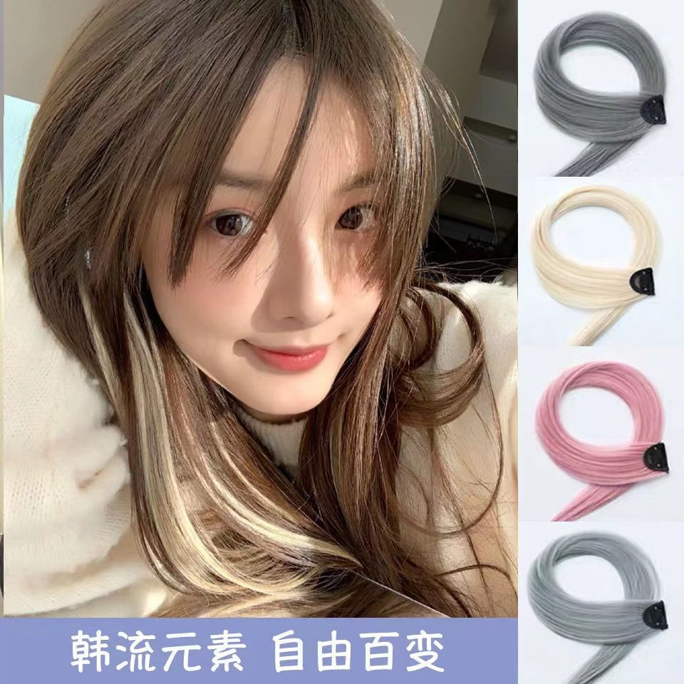 挂耳染隐形韩式头顶发根女士一次性家用灰色无痕大卷波浪卷不伤发