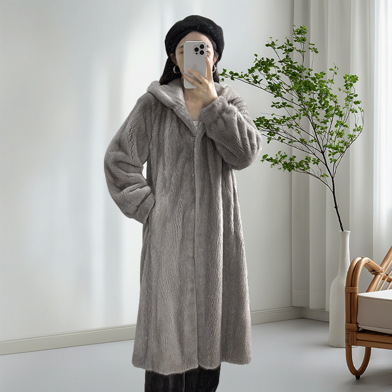 【貂民世家】2025新款进口全抽刀水貂皮大衣年轻款整貂皮草女外套