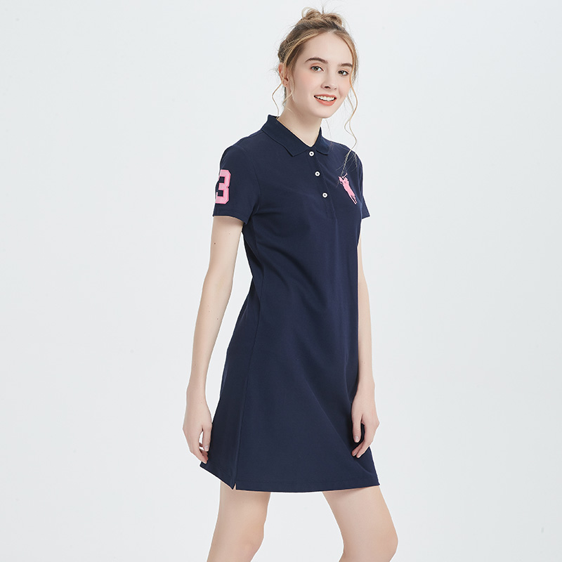 新款女式短袖POLO裙休闲百搭 V29W20118