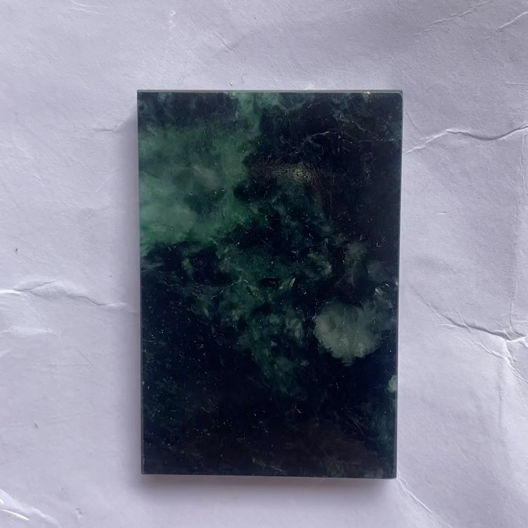 天然翡翠A货墨翠飘花厚庄平安无事大牌