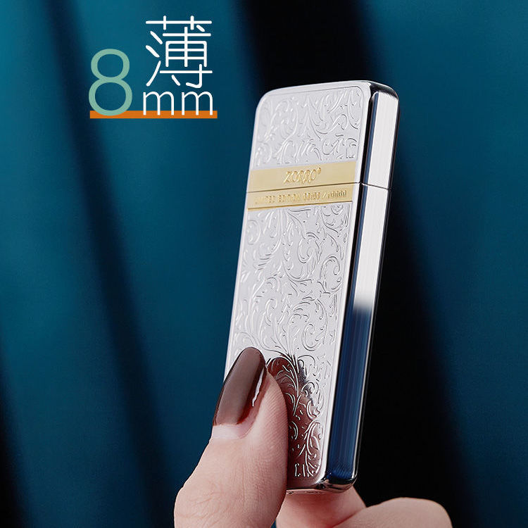 ZORRO佐罗煤油打火机ZC5纤巧ZS5双色牡丹创意个性老式窄机翻盖