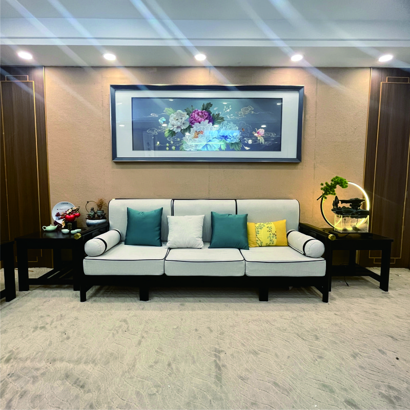 2025铝雕手工装裱花开富贵客厅沙发背景墙温馨装饰画新中式高端画