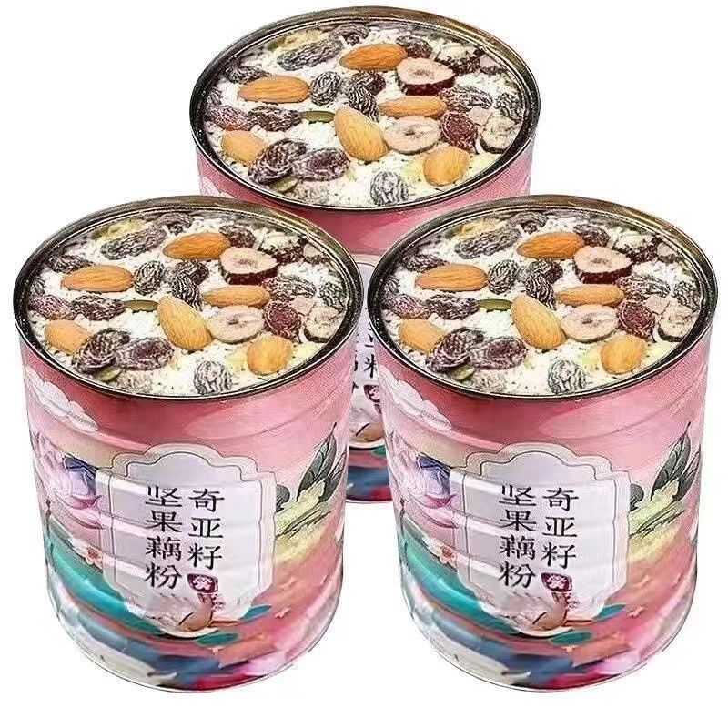 芮芮家【500g升级款】奇亚籽坚果速溶藕粉羹速食代餐粉早餐饱腹营