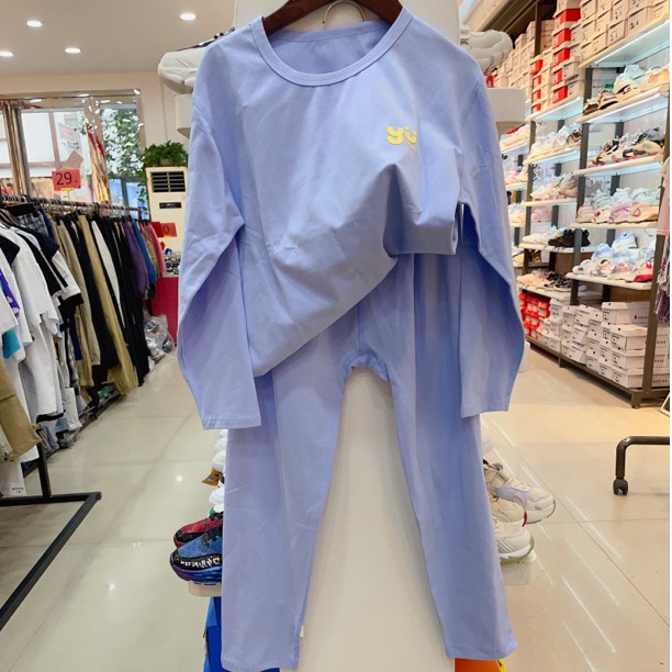 童装实体店2023年秋季新款儿童家居服圆领套装加肥加大款21101