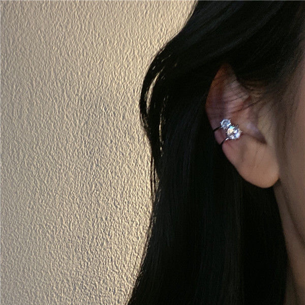 合金仿水晶耳饰 XIA.【精灵耳】简约小众百搭闪钻耳骨夹