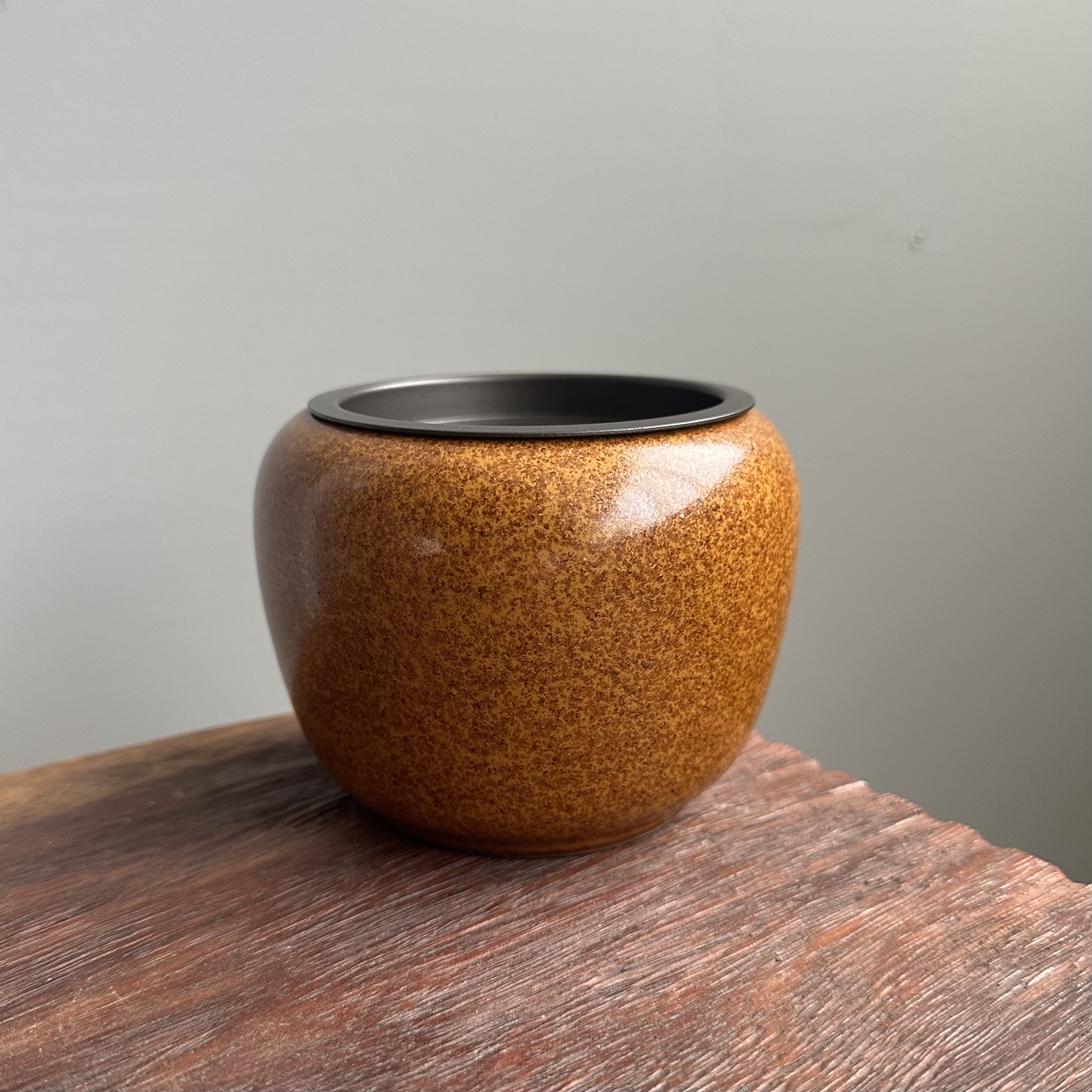 【境悟器】黄金釉建水.1403.中式复古陶瓷茶具茶器.BL