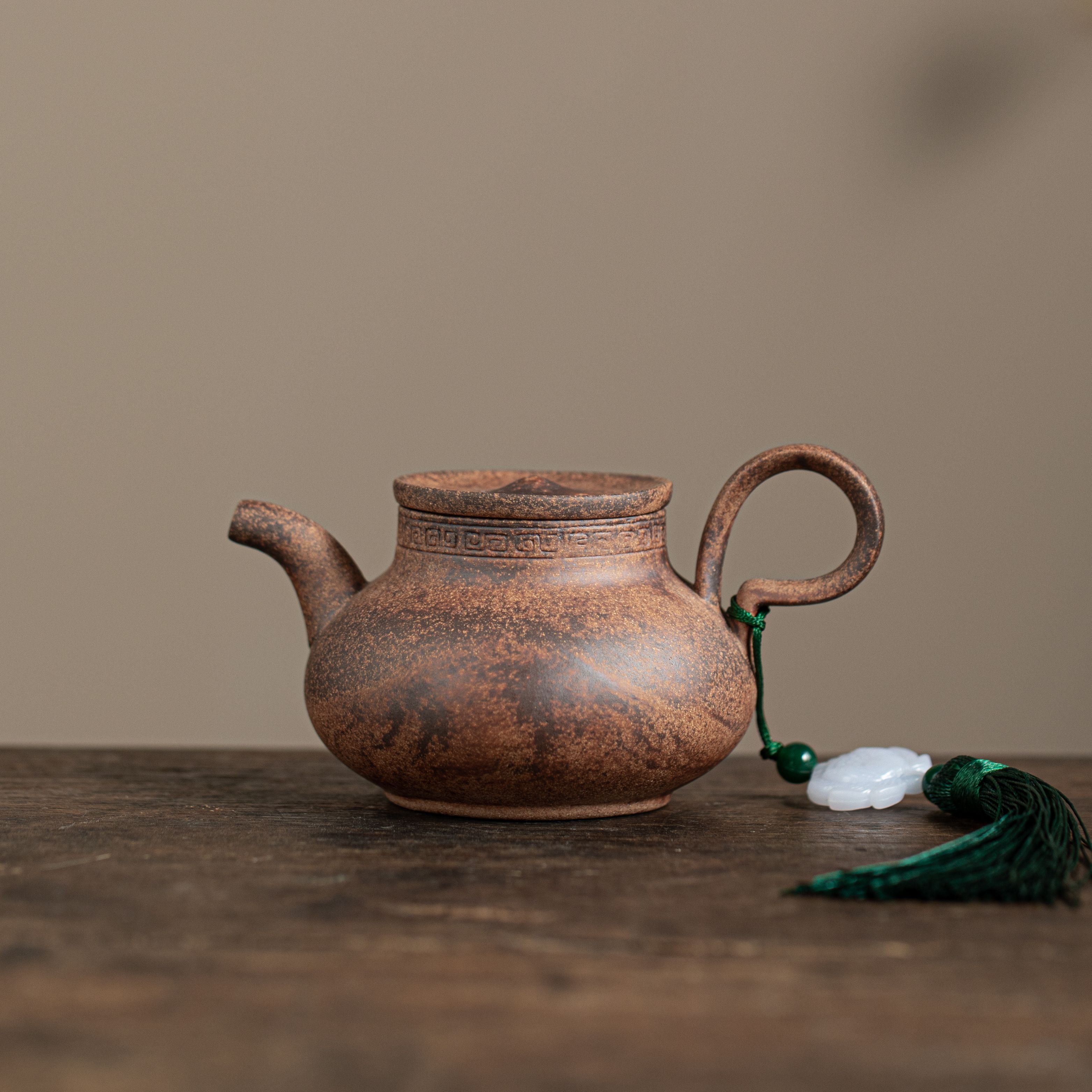 【正版川冶】思亭壶.6810.粗陶老岩泥原矿裸烧中式复古主泡器泡茶