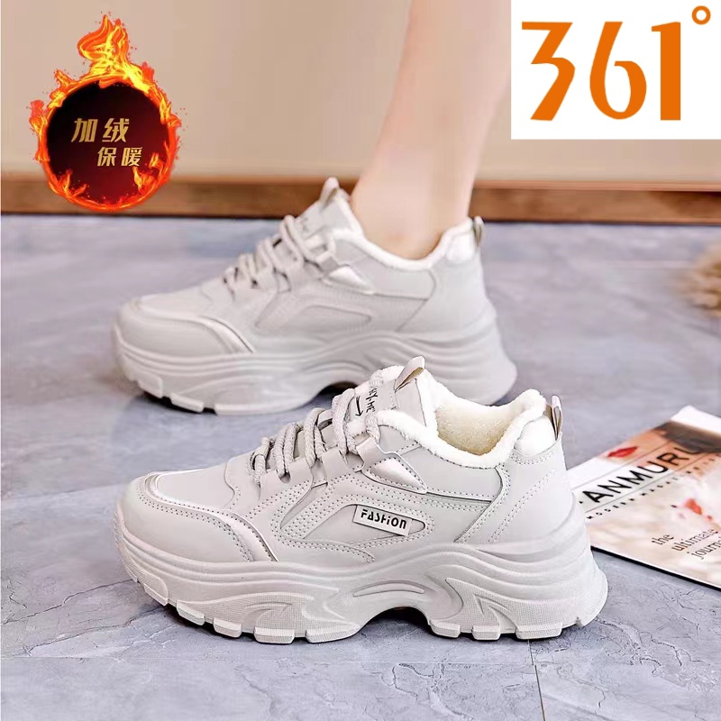 361°断码加绒老爹鞋女款新款冬季学生显脚小百搭二棉防滑休闲运