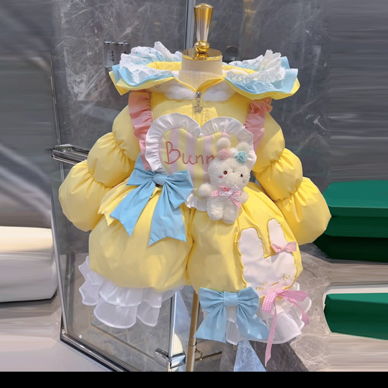 童装潮款Y女童冬装洛丽塔衣新款洋气儿童冬季保暖宝宝公主羽绒服