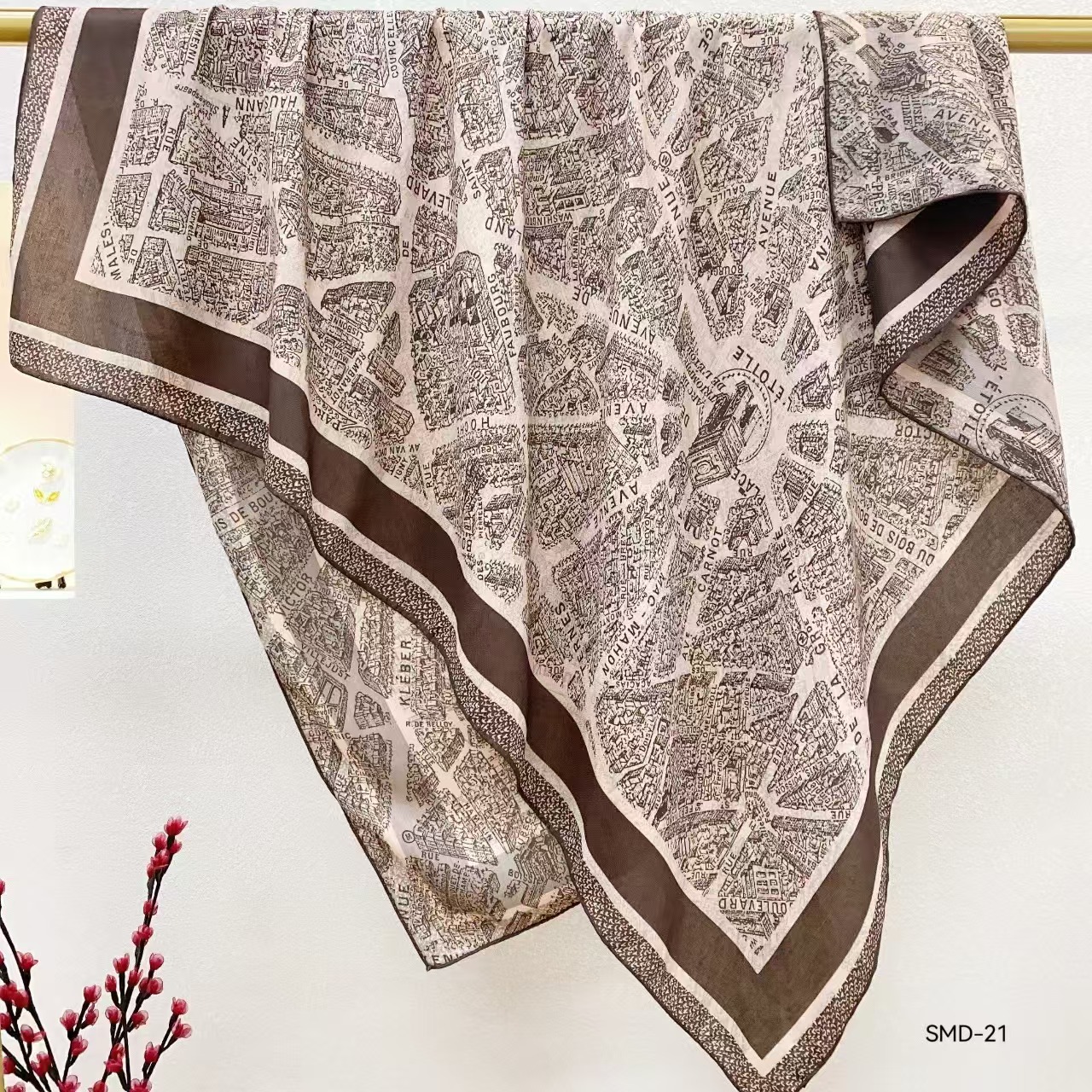 【时尚巴黎】新中式轻奢高定丝巾130*130【S003】