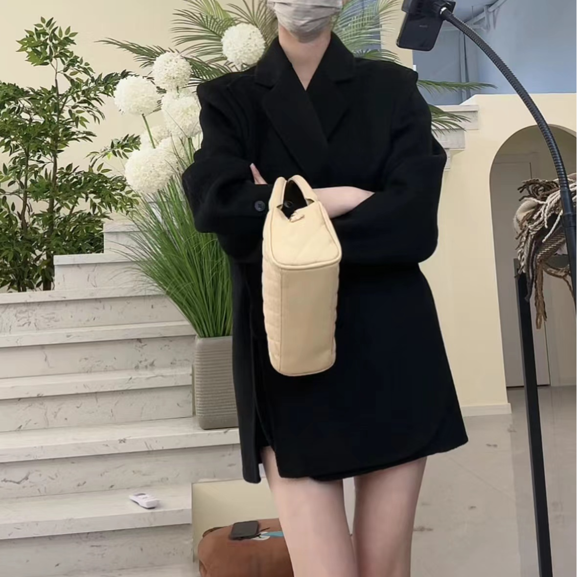 【薄荷曼波】气质轻奢时尚百搭双面毛毛设计师韩版质感简约