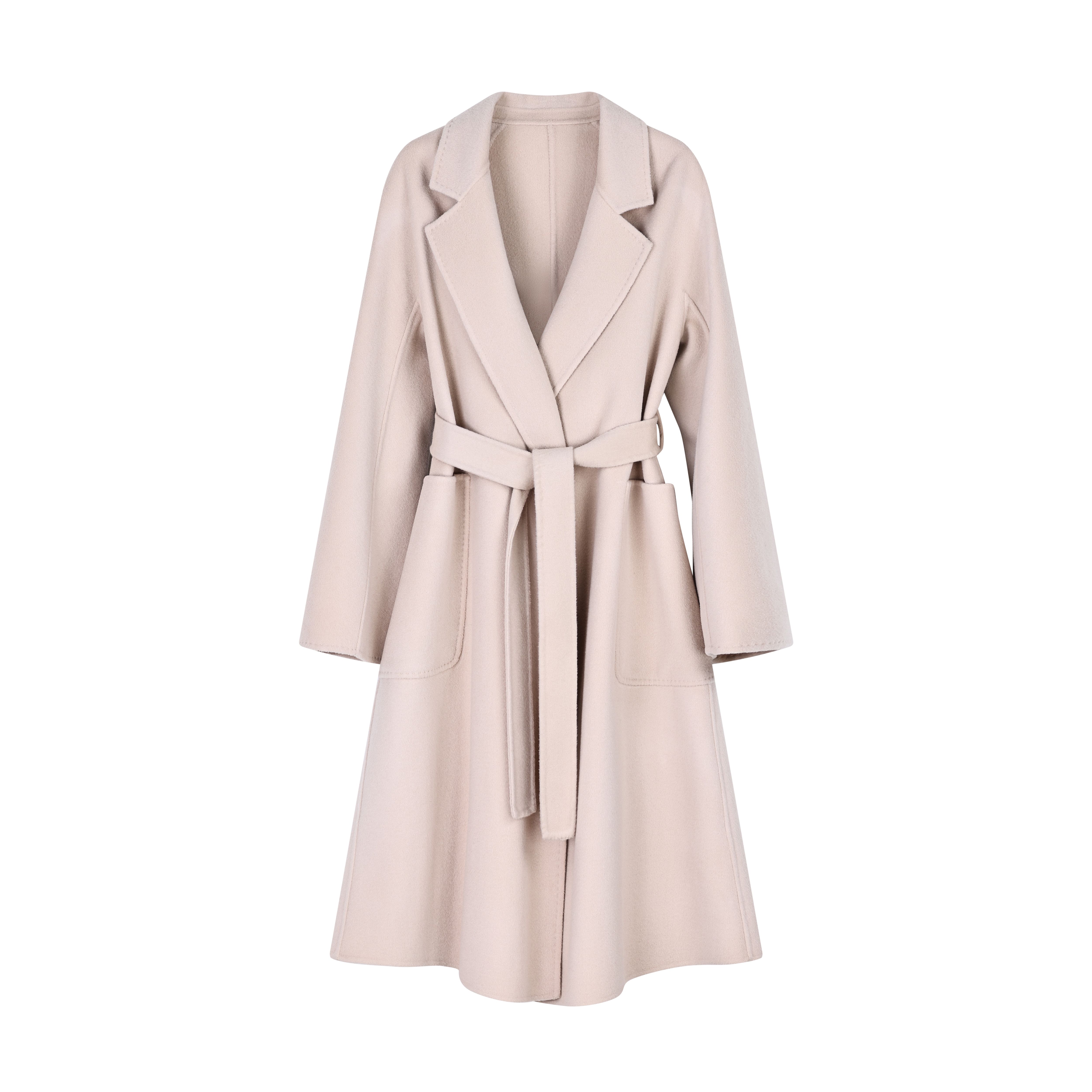 新款翻领设计师款气质百搭中长款时尚高端大衣女士秋冬 （H22006）