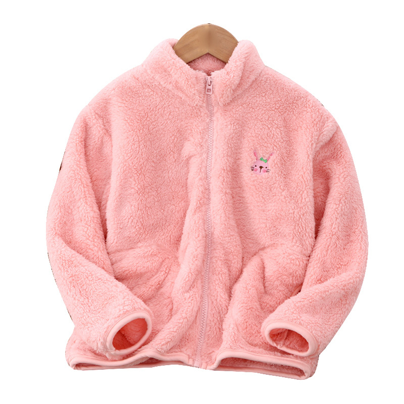 女童外套秋冬加绒加厚2022新款中大童女生舒棉绒外套棉袄新款代发