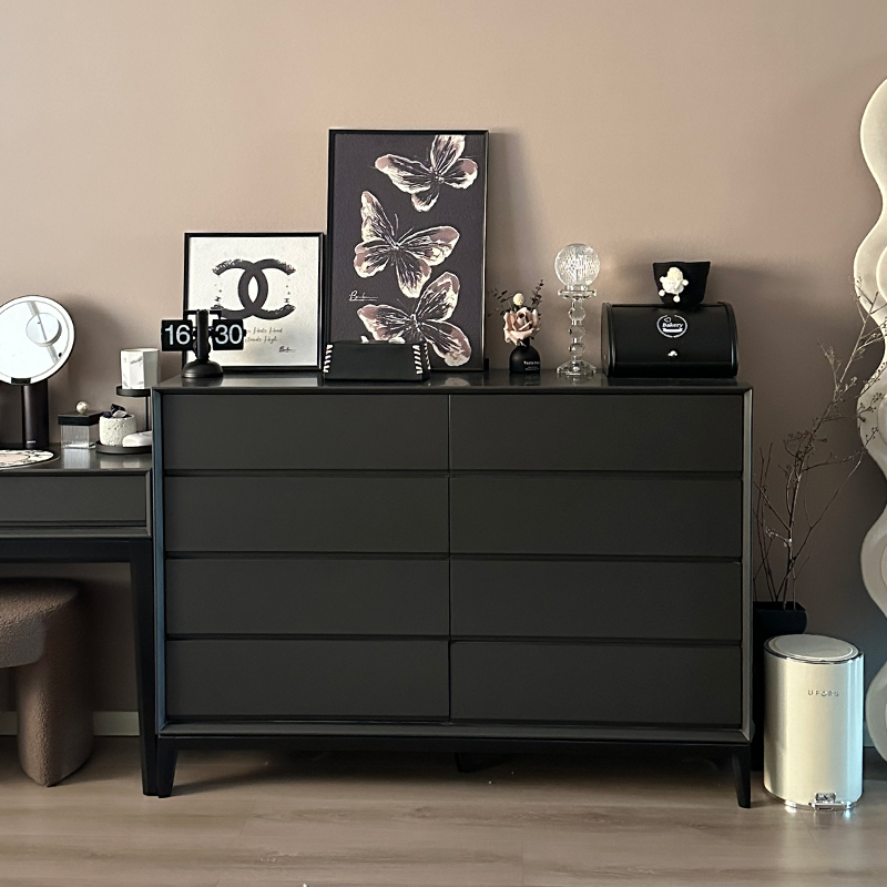 【纯实木+水性漆】意式极简八斗柜客厅高级卧室松弛感床尾收纳柜子