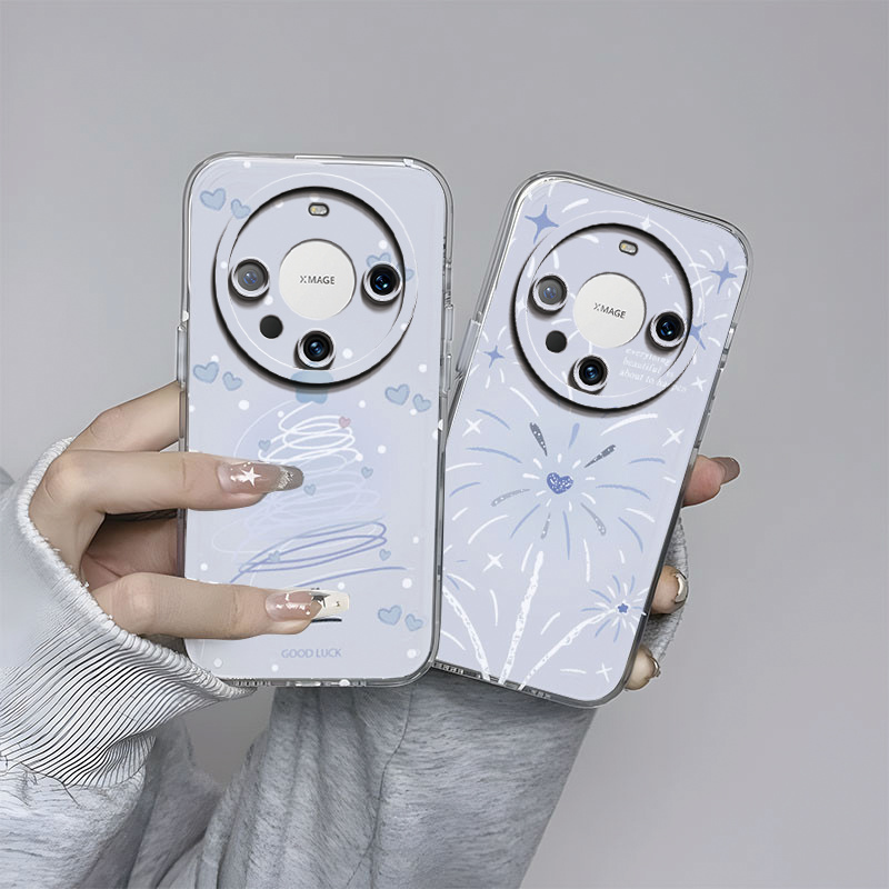 晕染烟花华为Mate60Pro+手机壳高级感全包硅胶防摔保护套超薄软壳