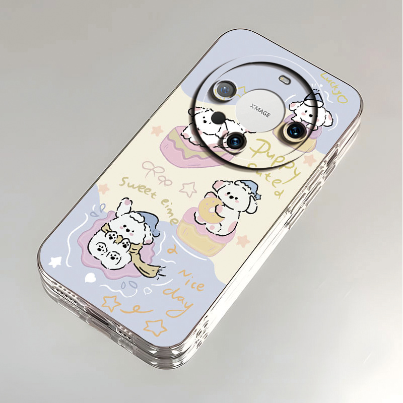 云朵小狗华为Mate60Pro+手机壳高级感全包硅胶防摔保护套超薄软壳
