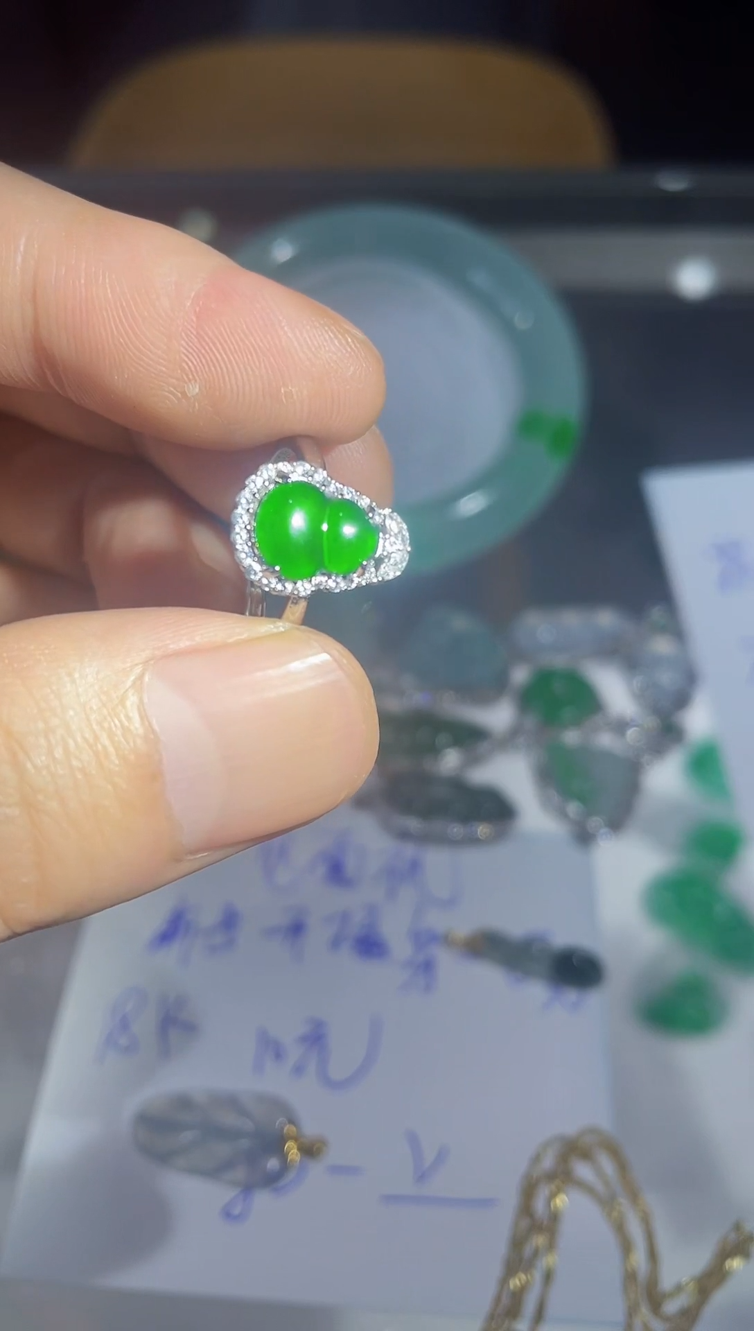 【闪购商品】翡翠戒指银S925镶嵌多样性一件发货