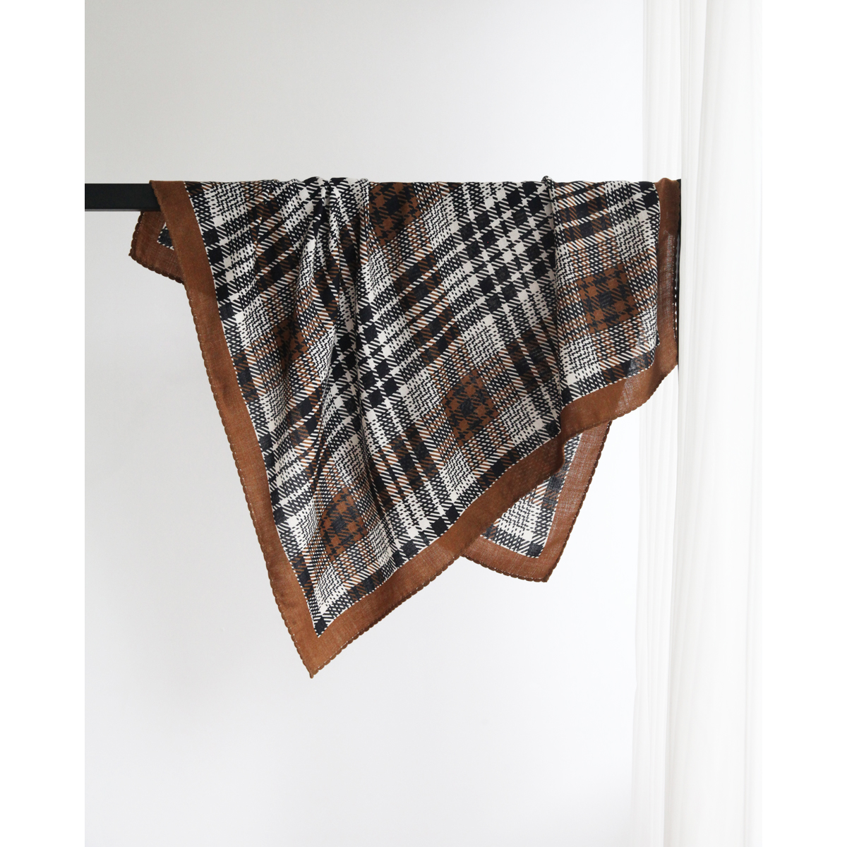 Forlin 芙临 女士美拉德 丝毛混纺时尚格纹印花保暖围巾 21024