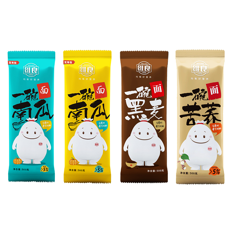 【各一包 共4包】一碗南瓜面黑麦面苦荞面500g/包