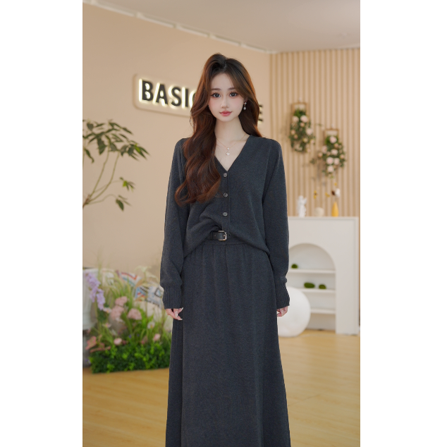 Basic House/百家好秋季轻奢收腰显瘦套装气质休闲法式设计师款JH