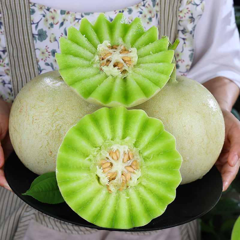 新鲜冰激凌玉菇甜瓜蜜瓜哈密瓜新鲜当季水果2/9斤软糯产地直销
