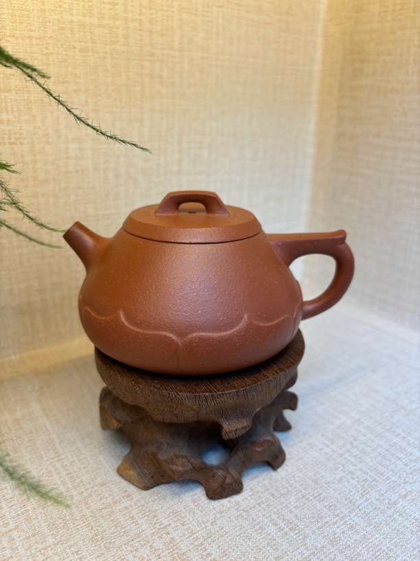 红降坡莲花石瓢半手工家藏红将坡景舟石瓢240毫升实用器型