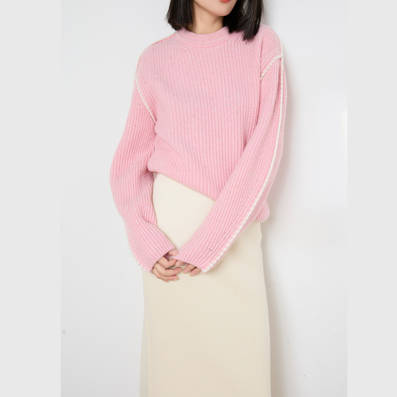 【钱老板粉丝专享】13150欧丝璐秋冬新款纯山羊绒套头衫