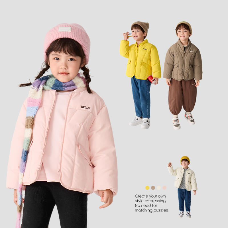 巴拉巴拉童装儿童棉服男童女童外套冬装新款棉衣外出服宝宝衣服