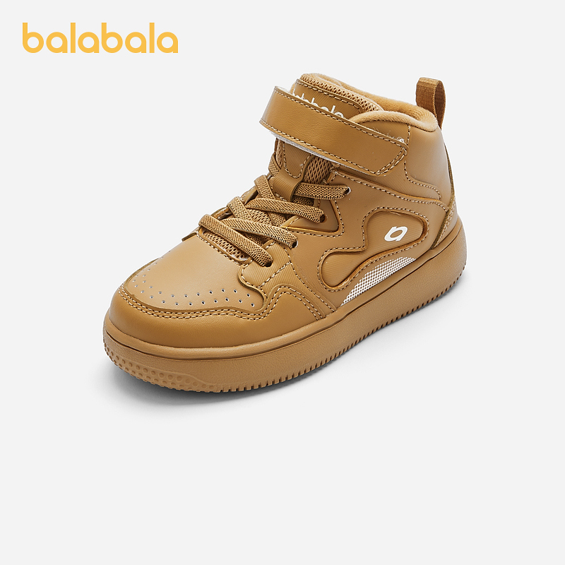 巴拉巴拉童鞋儿童板鞋男童女童高帮鞋子2024秋冬新款休闲鞋透气潮