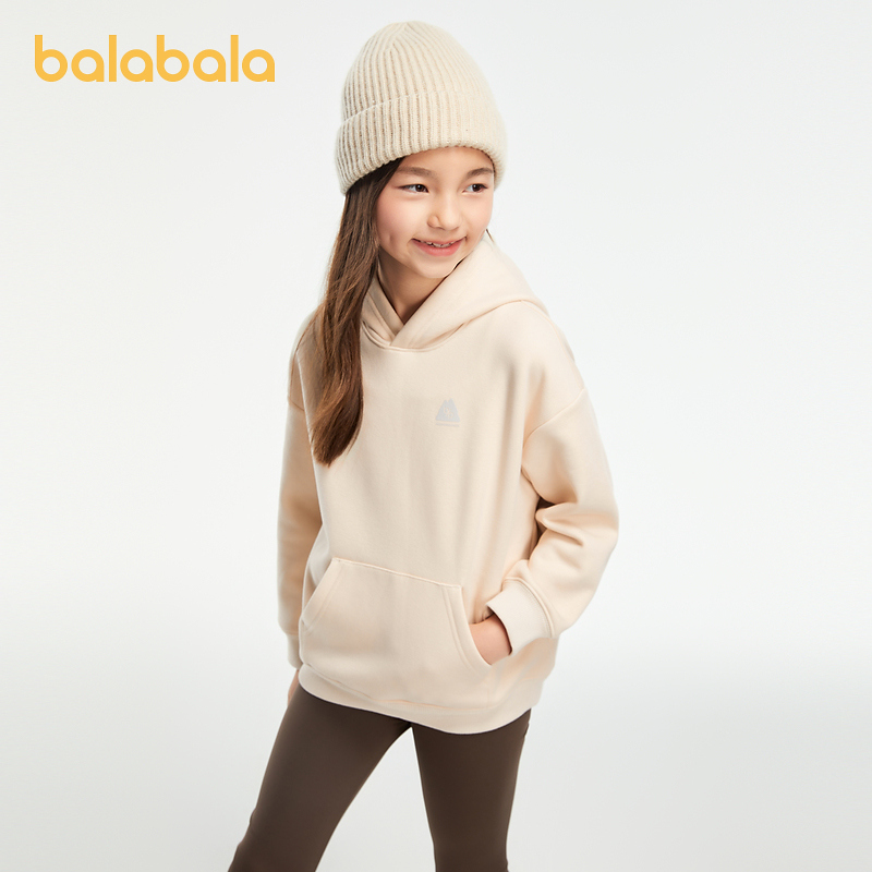 【bp】巴拉巴拉功能运动秋冬儿童卫衣温暖吸湿速干户外连帽衫百搭