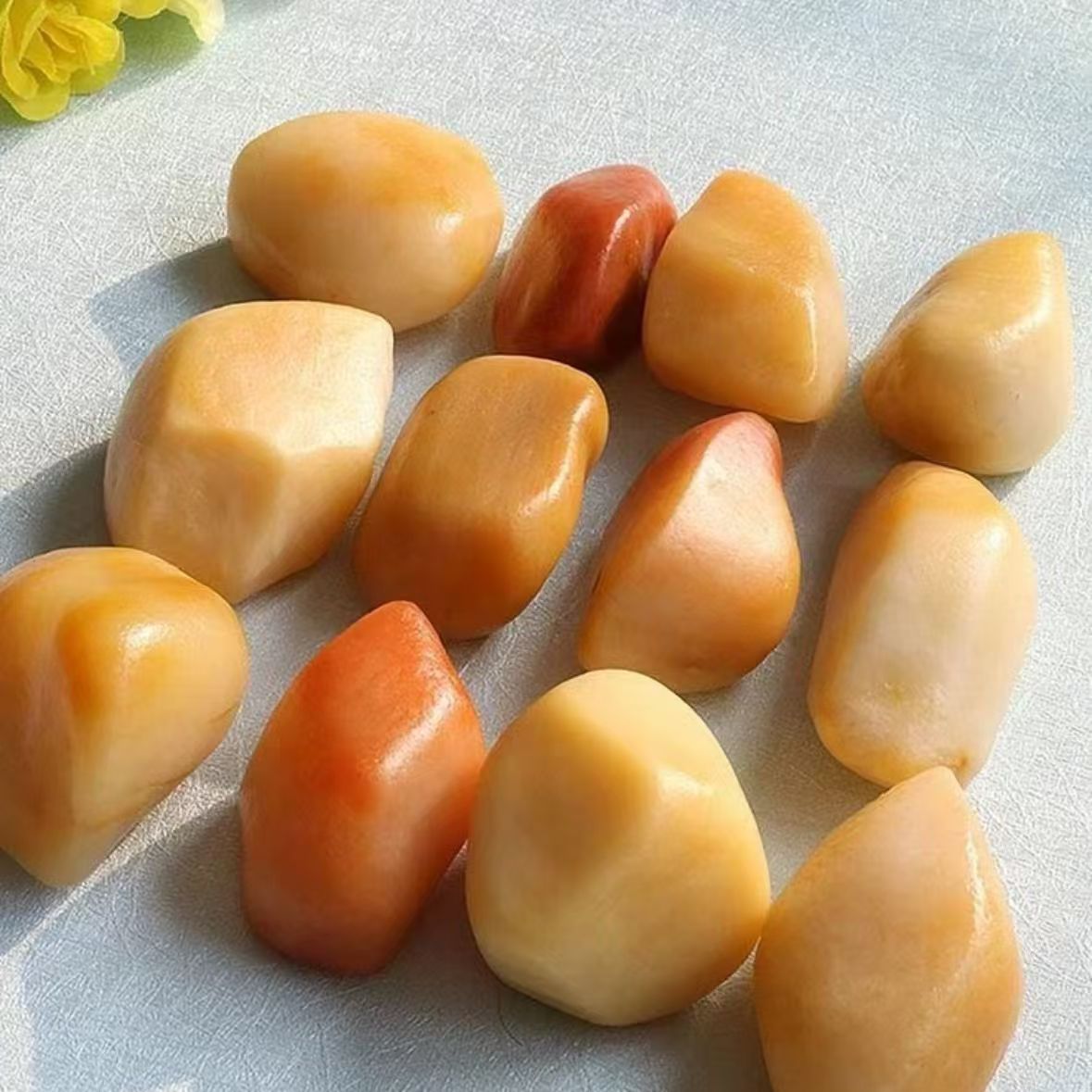 新疆戈壁三彩 盆景石 黄蜡石 泥石（一物一拍，多样性发货）